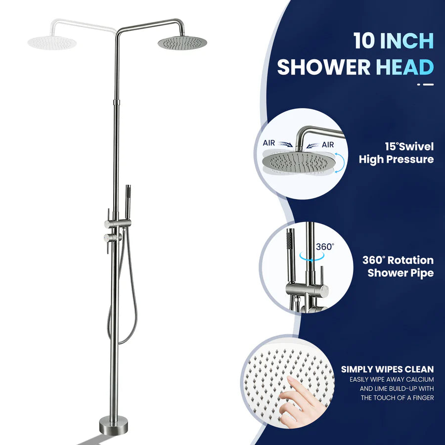 Mooroca Stainless Steel Freestanding Outdoor Shower