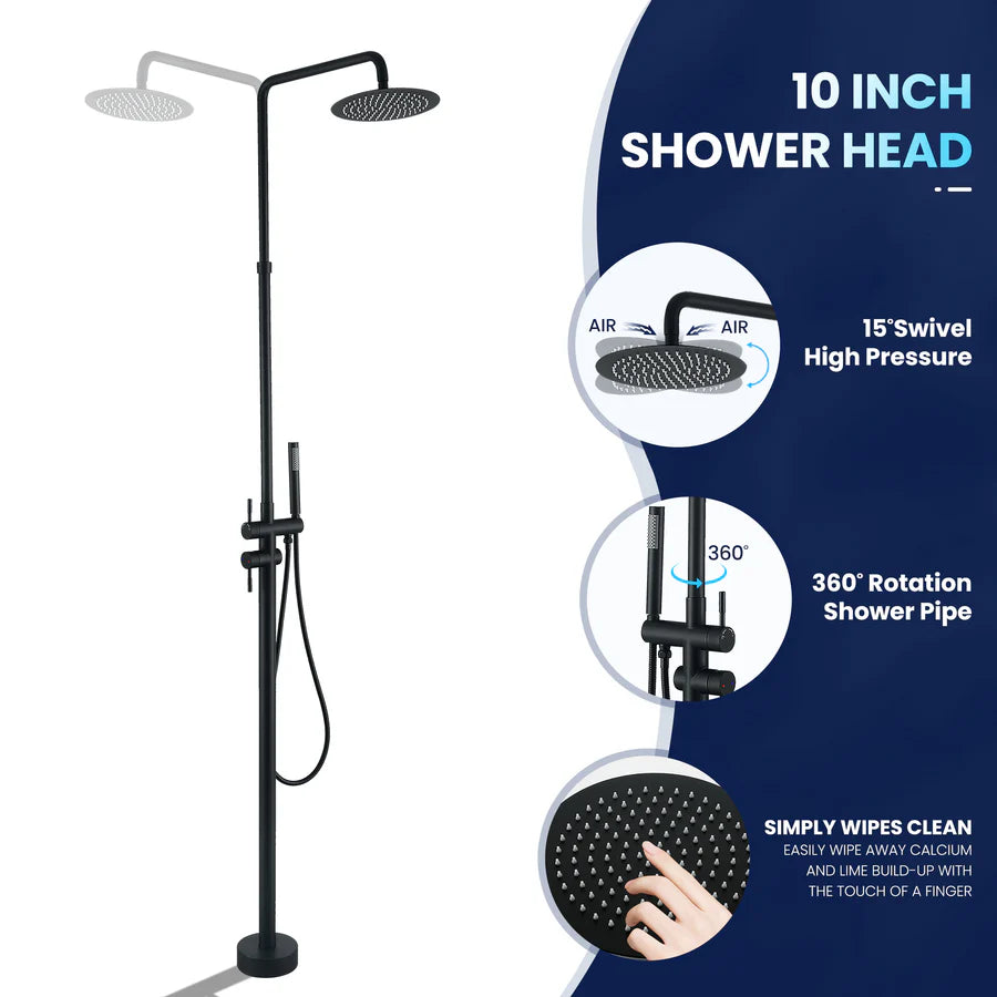 Mooroca Stainless Steel Freestanding Outdoor Shower