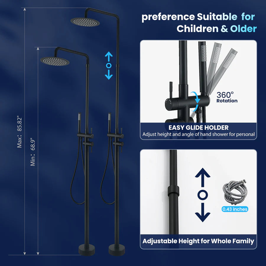Mooroca Stainless Steel Freestanding Outdoor Shower