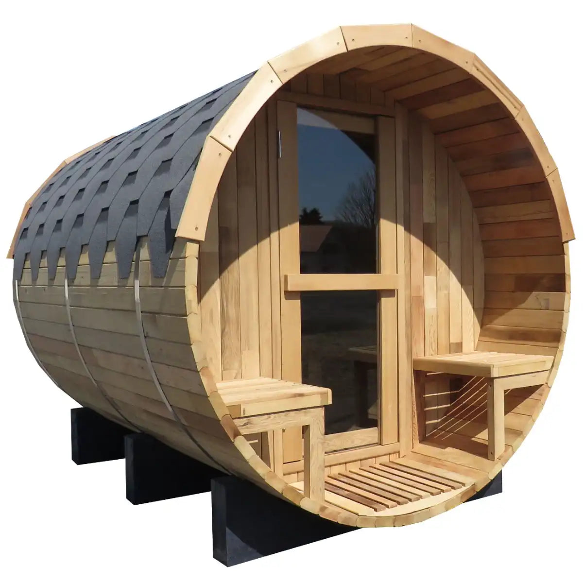Cedar Heaven Viking Barrel Sauna – Premium Outdoor Sauna for Relaxation & Wellness