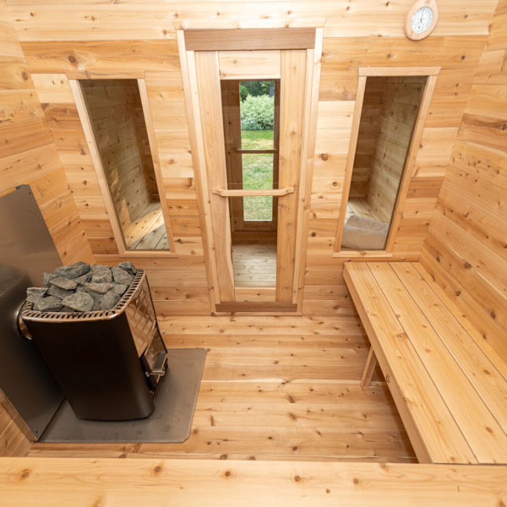 Dundalk Leisurecraft Canadian Timber Georgian Cabin Sauna with Changeroom