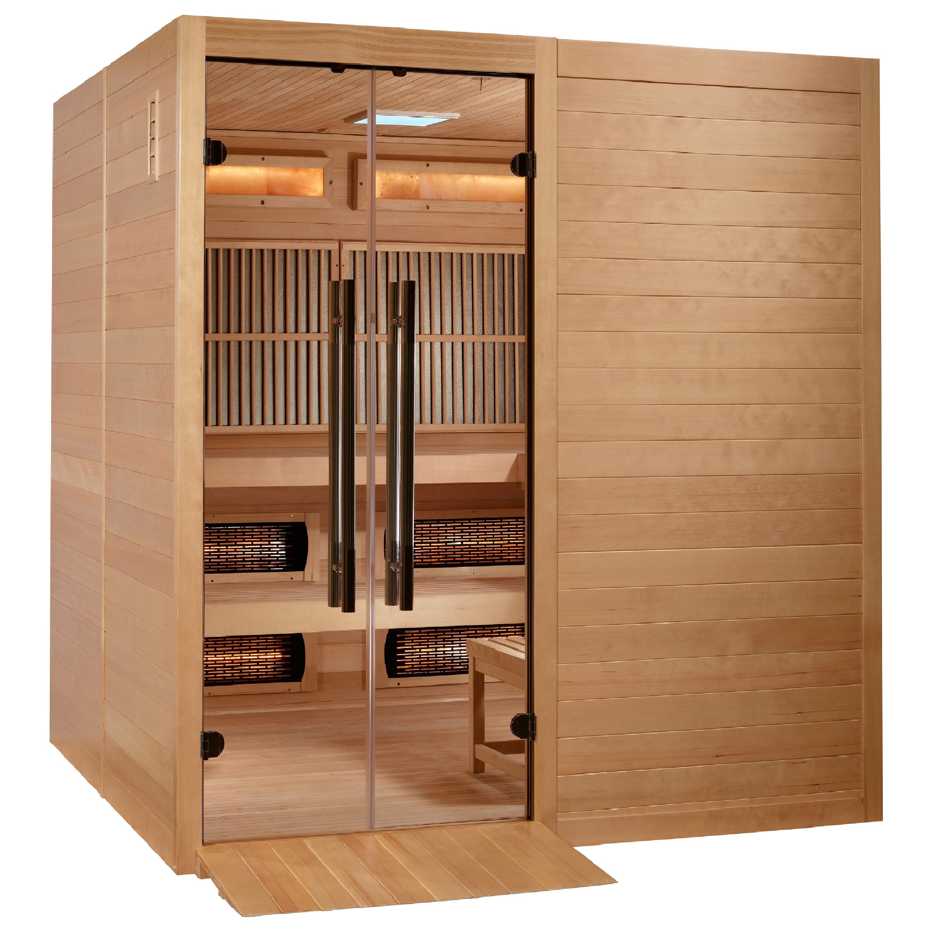 Golden Designs 2025 Toledo GDI-8360-01 6-Person Hybrid Sauna (Indoor) - Full Spectrum & Harvia Traditional Stove