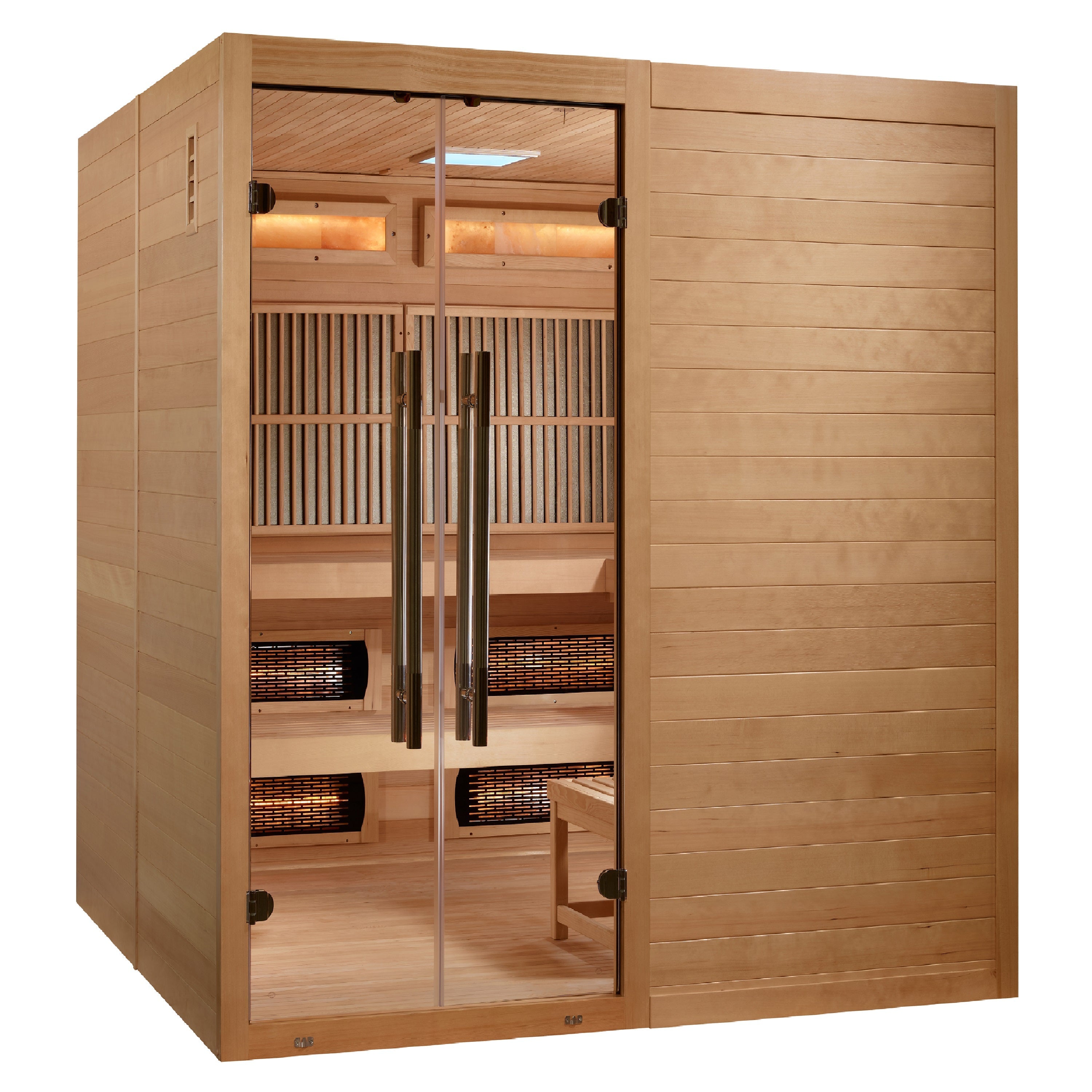 Golden Designs 2025 Toledo GDI-8360-01 6-Person Hybrid Sauna (Indoor) - Full Spectrum & Harvia Traditional Stove