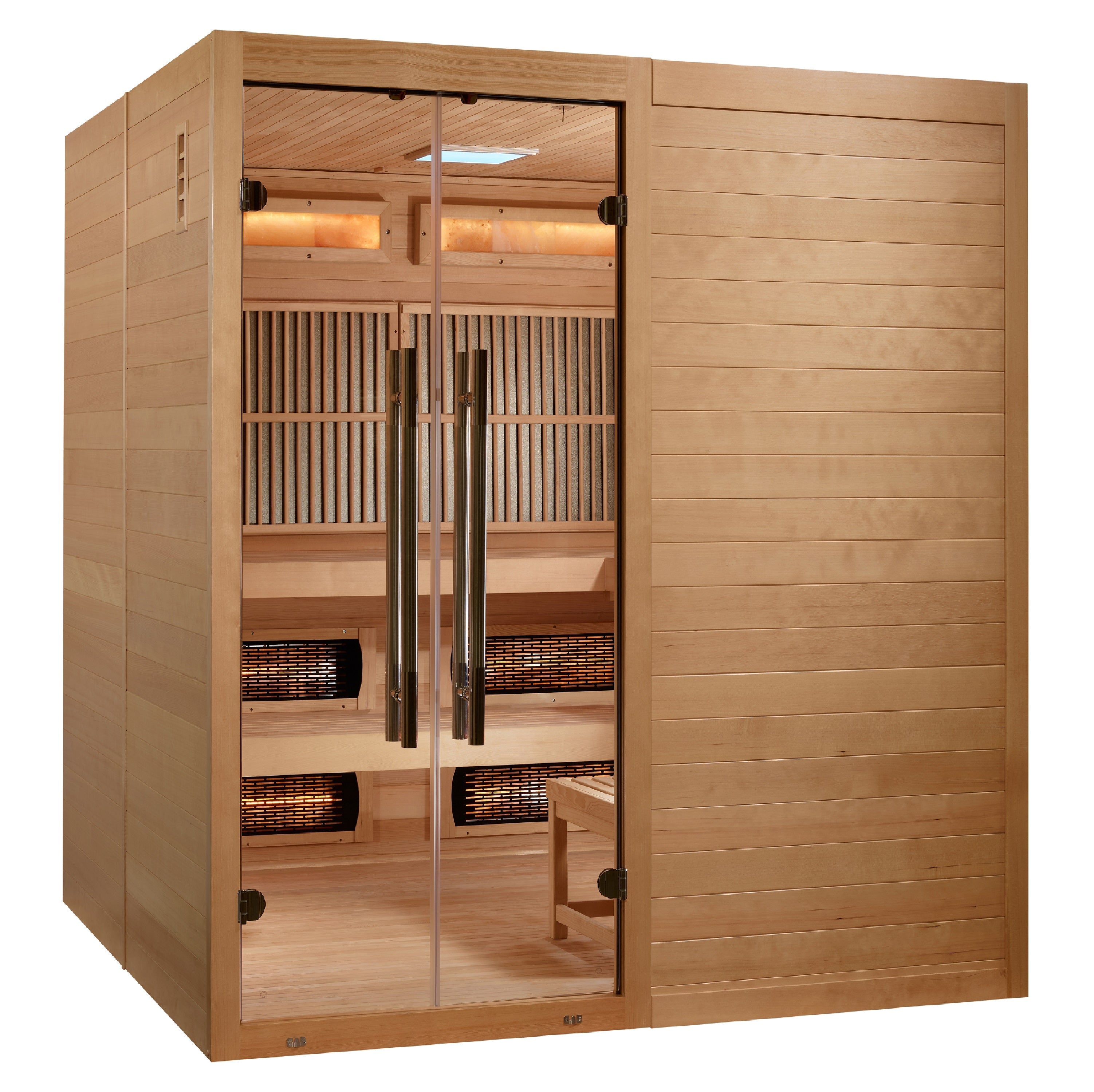 Golden Designs 2025 Toledo GDI-8360-01 6-Person Hybrid Sauna (Indoor) - Full Spectrum & Harvia Traditional Stove