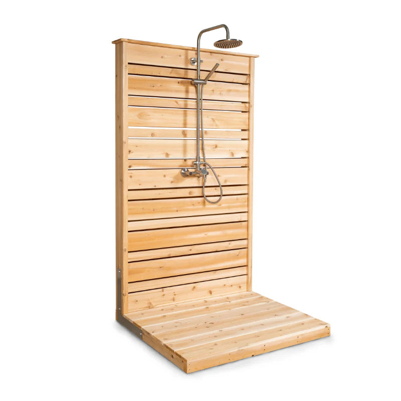 Dundalk Leisurecraft Savannah Outdoor Shower – Premium Cedar Outdoor Shower for Pools, Spas & Backyards