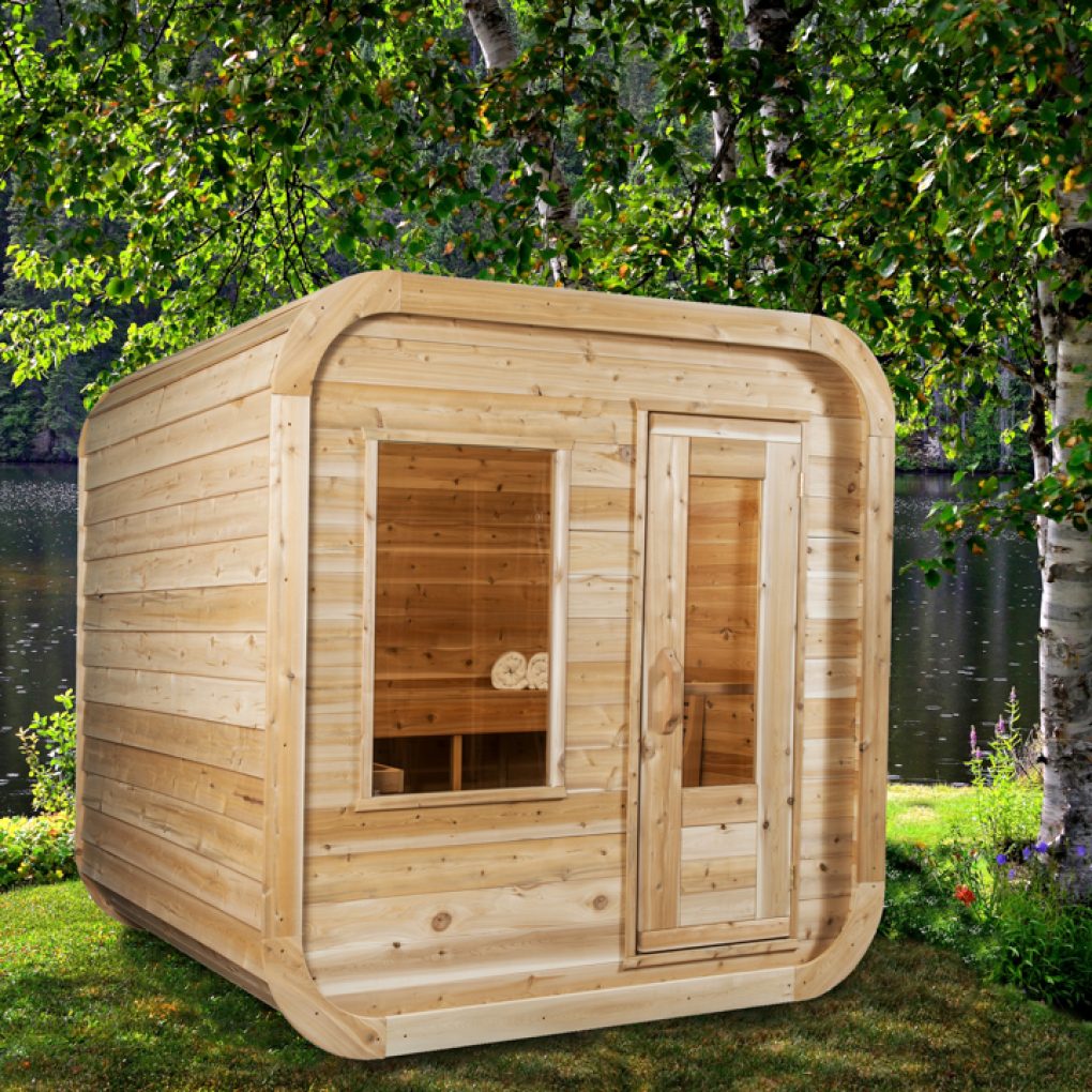 Dundalk Leisurecraft Canadian Timber Luna 2 to 3 Person White Cedar 6.5 Foot Sauna