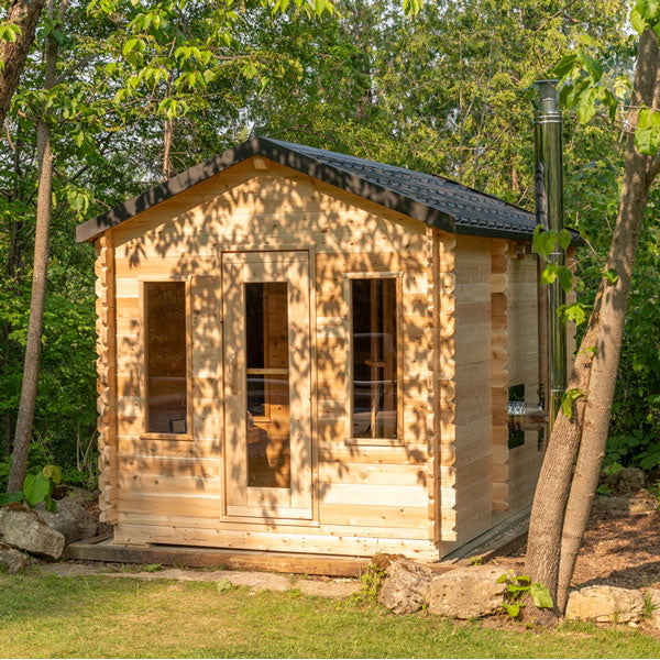 Dundalk Leisurecraft Canadian Timber Georgian Cabin Sauna with Changeroom