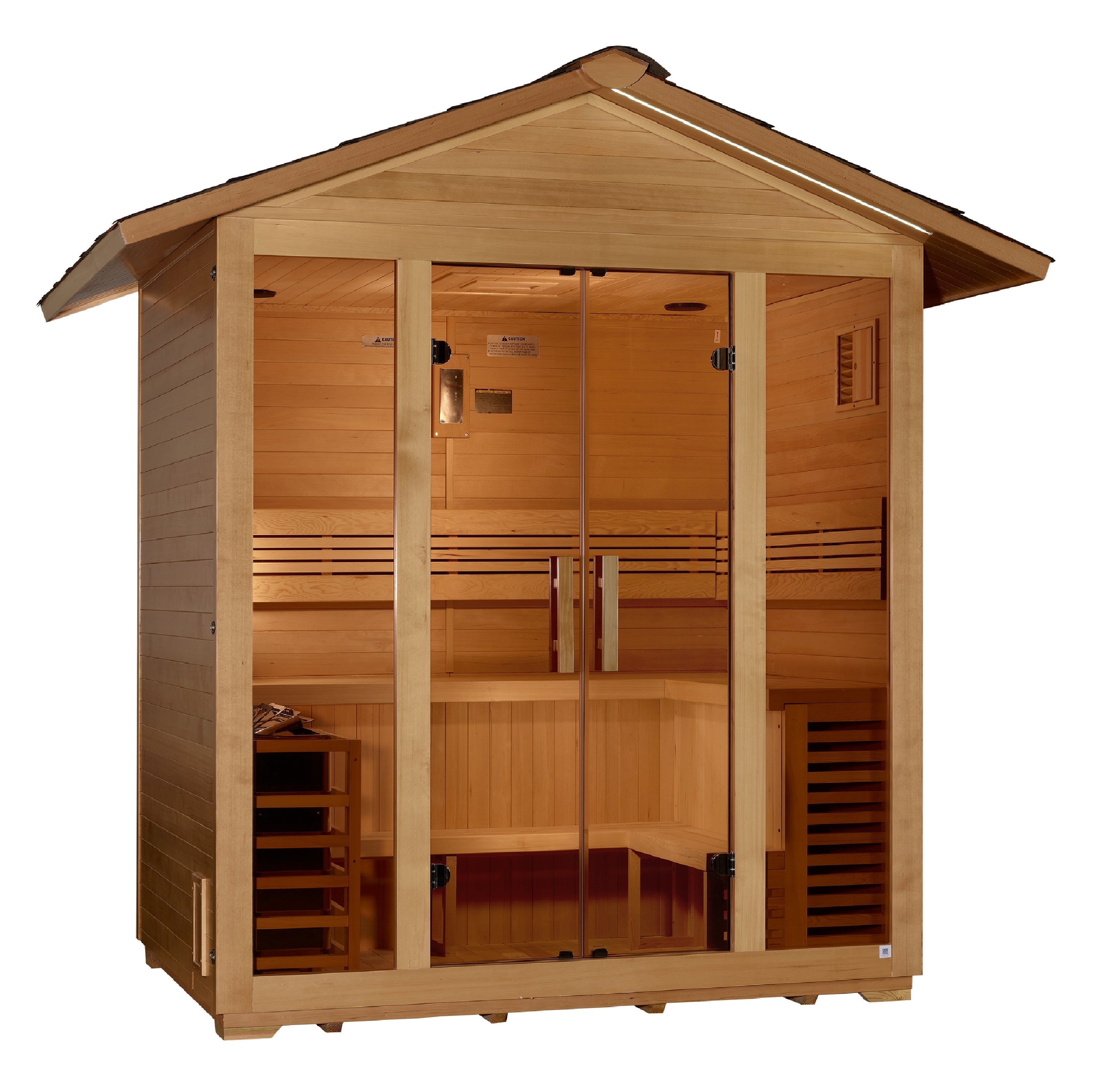 Golden Designs Vorarlberg 5 Person Traditional Outdoor Sauna - Canadian Hemlock GDI-8105-01