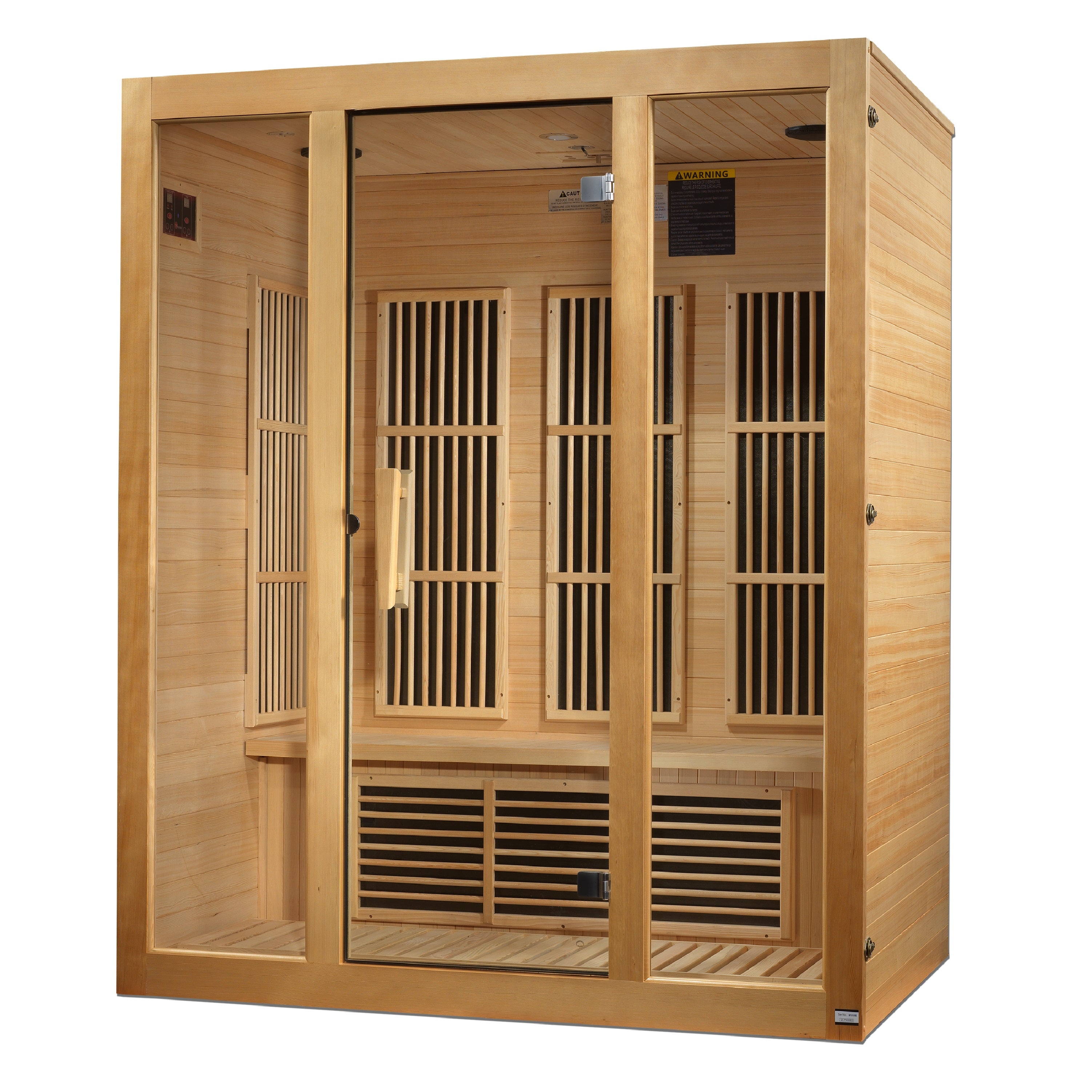 Golden Designs Inc MX-J306-01 Maxxus "Bellevue" 3 Person Low EMF FAR Infrared Sauna Canadian Hemlock