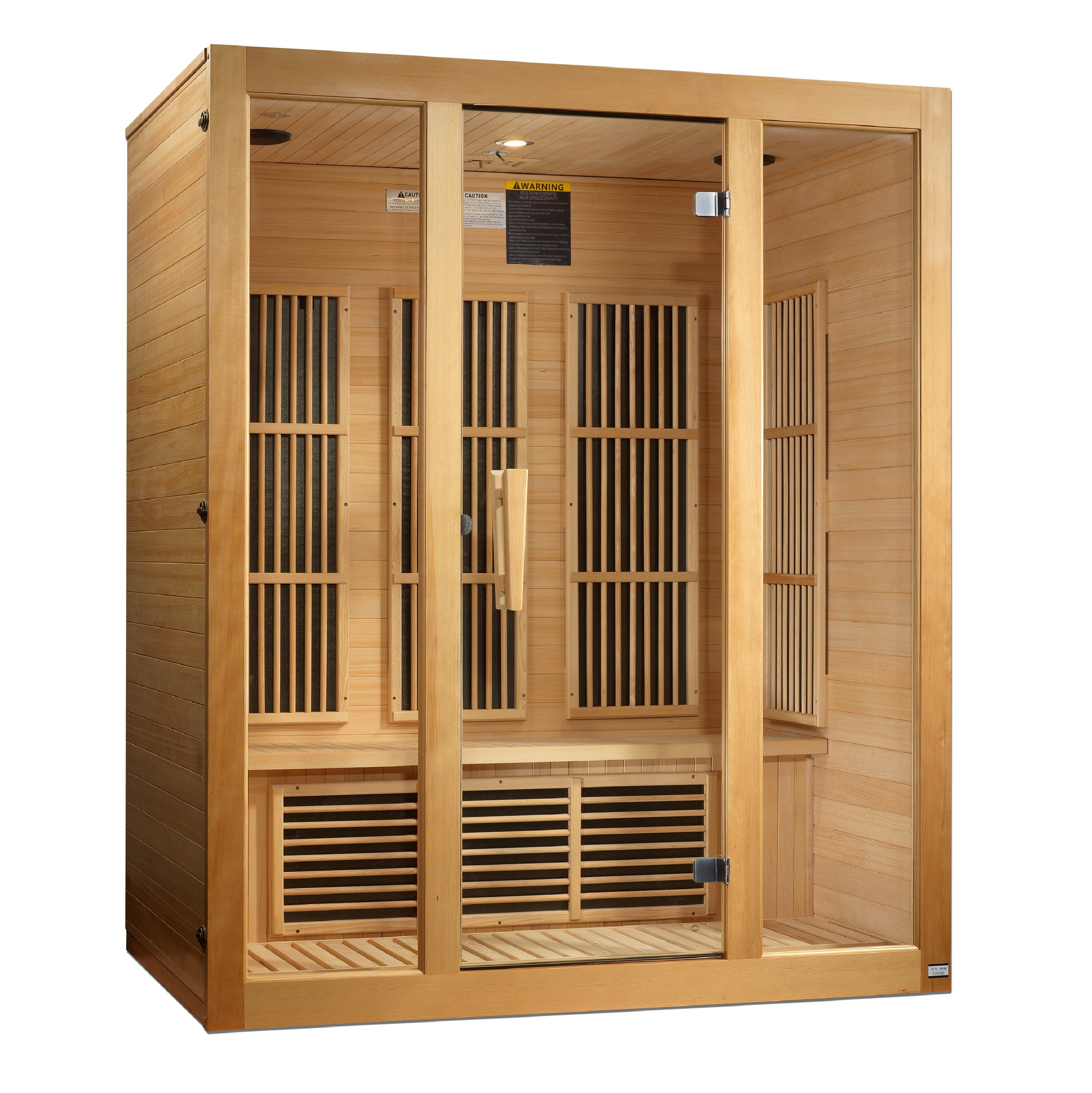 Golden Designs Inc MX-J306-01 Maxxus "Bellevue" 3 Person Low EMF FAR Infrared Sauna Canadian Hemlock