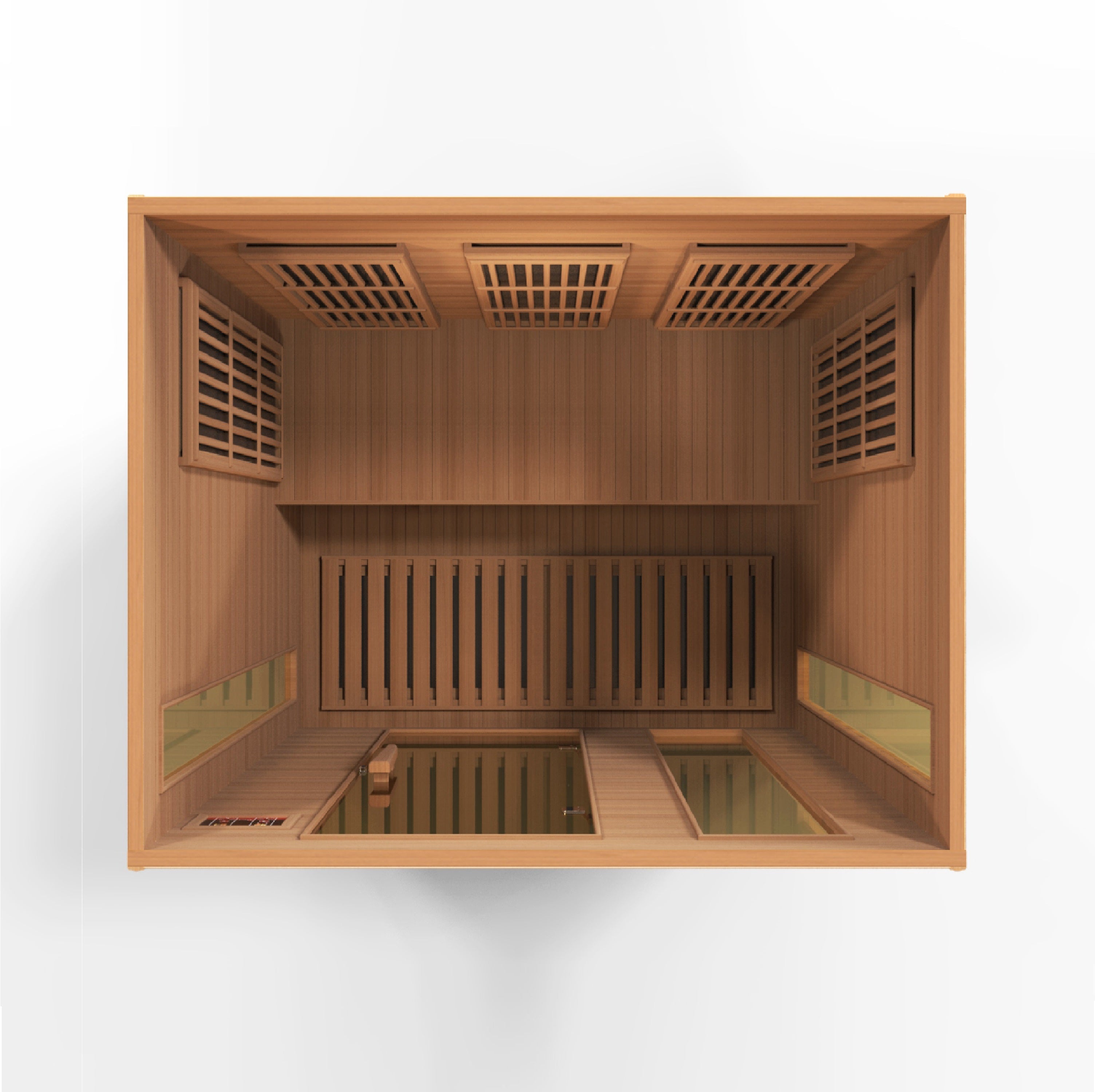 Golden Designs Maxxus "Montilemar Edition" 3-Person Near Zero EMF FAR Infrared Sauna - Canadian Red Cedar MX-K306-01-ZF CED